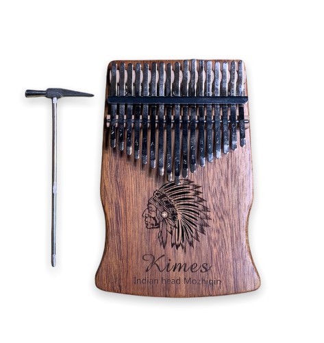 Kalimba drewniana Kimes Indianin 17 blaszek mahoń set61