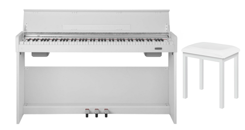 Pianino Cyfrowe NUX WK-310 BIAŁE + Ława