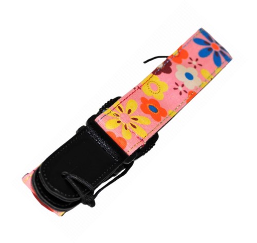 Pasek do Ukulele Różowy Kwiat -  Ambra PE-A96