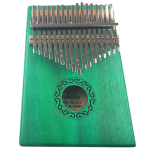 Kalimba Drewniana ZIELONA 17 Blaszek - W-17T-6