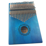 Kalimba Drewniana NIEBIESKA 17 Blaszek -  W-17T-8