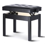 Ława do Pianina Regulowana - BA-212 Kaline Czarna