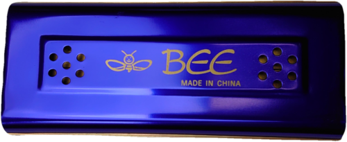 Harmonijka ustna podwójna bee niebieska.png