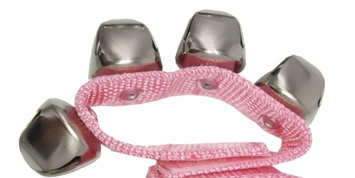 Janczary Grzechotki Dla Dzieci Różowe Dzwonki na Pasku