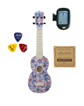 Ukulele Sopranowe Ever Play WU-21F8 Kwiaty + Akcesoria