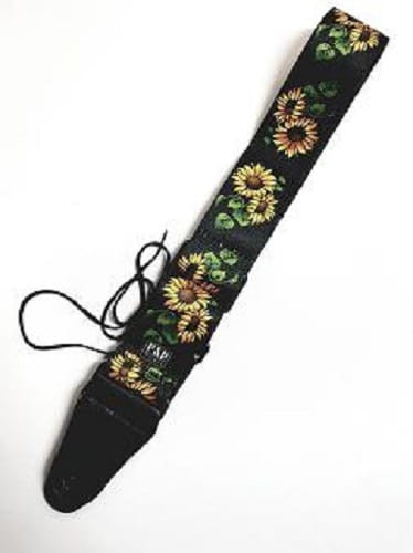 Pasek do Gitary Nylonowy Regulowany PP XV - Słoneczniki