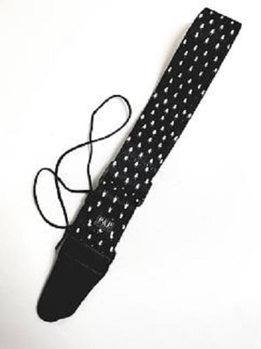 Pasek Gitarowy Nylon Regulowany PP XVI Białe Kropki
