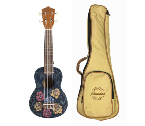 Ukulele Sopranowe Bamboo Aurora MANDALA + POKROWIEC