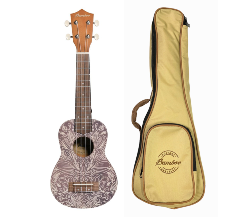 Ukulele Sopranowe Bamboo Elixir MANDALA + POKROWIEC