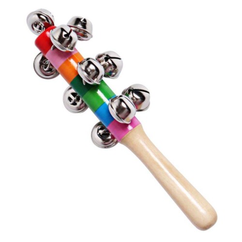 Janczary Grzechotki Kolorowe - Na Drewnianej Rączce