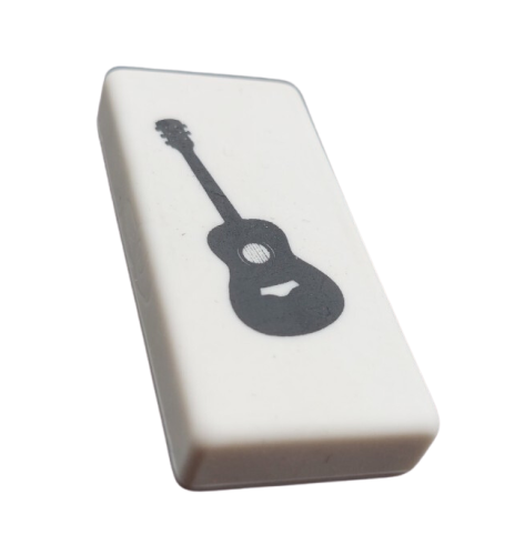Gumka do Mazania Muzyczna Gitara Biała