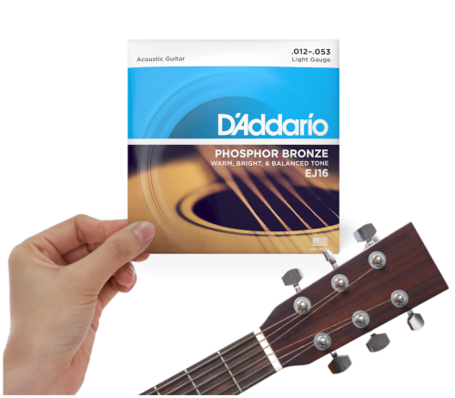 Struny do Gitary Akustycznej 12-53 D'Addario EJ16