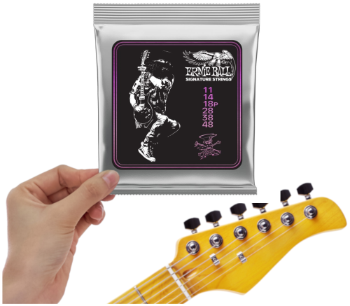 Struny do Gitary Elektrycznej Ernie Ball Sygnatura Slash 11-48