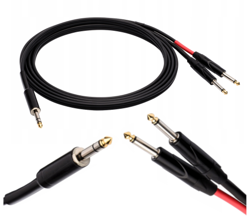 Kabel Jack 6,3 - 2x Jack 6,3 - 3m - Red's Music AU1230