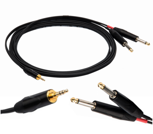 Kabel audio Red's AU1720 Jack 3,5 - 2x Jack 6,3 2m