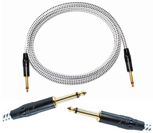 Kabel Gitarowy W Oplocie Wzmacniany 3m - Red's Music