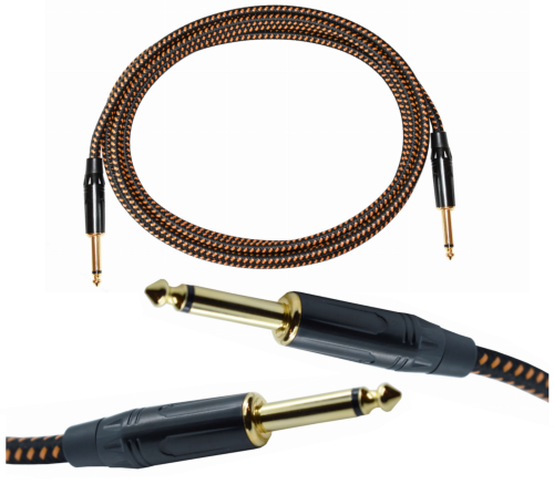 Kabel Gitarowy 5m Red's Music GCF1150BO WZMOCNIONY