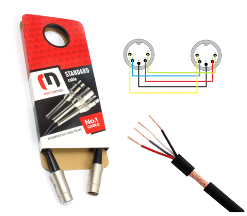 Kabel MIDI 1,5m MD0115 Red's Music