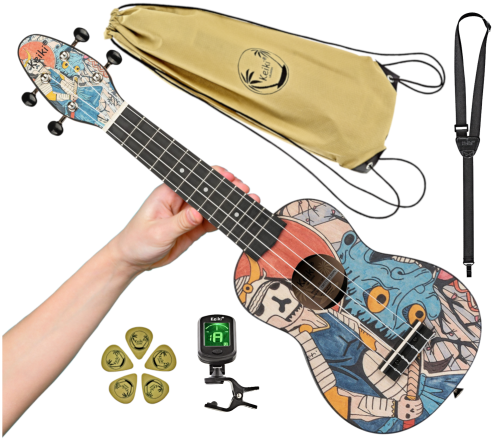 Ukulele Sopranowe Ortega K2-SR Keiki + Akcesoria