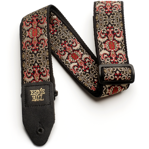 Pas Gitarowy Ernie Ball 4167 Regulowany Złoto Czerwony wzorek