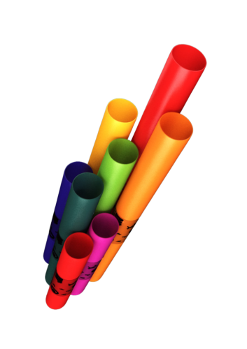 Zestaw Diatoniczny Bum Bum Rurki/ BOOMWHACKERS– 8 Kolorowych Rurek C-dur