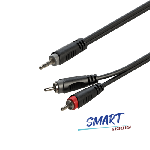Kabel Audio Jack 3.5 Stereo / 2 x RCA - 3 m - Roxtone SMART