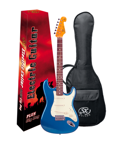 Gitara Elektryczna SX Stratocaster Lake Pacific Blue + Pokrowiec