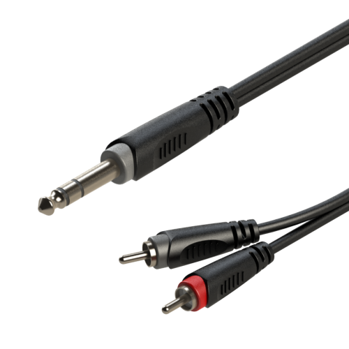 Kabel Audio Roxtone SMART Jack 6.3 mm stereo / 2 x RCA 3 m