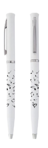 Długopis Muzyczny NUTKI BIAŁY - PREZENT DLA MUZYKA   