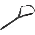 Pasek krawatowy do gitary klasycznej - regulowany - Czarny