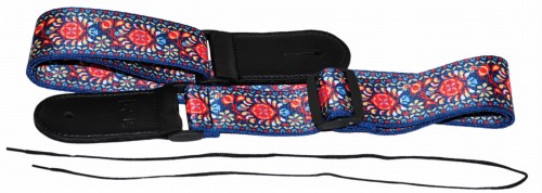 Pasek Di Gitary Akustycznej Elektrycznej Ambra PE-A84 Kwiatki