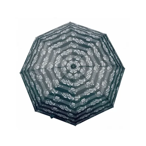 Składany parasol czarny w nuty – elegancja i muzyczny styl