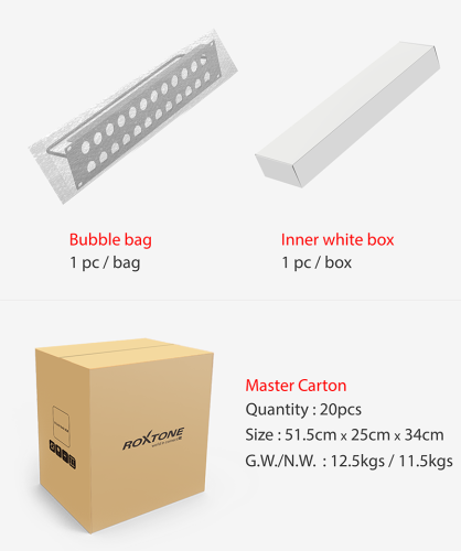 Patch panel pusty RACK 19" 2U na 24 gniazd typu D Roxtone RACK2U24