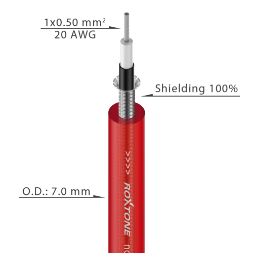 Kabel instrumentalny Roxtone TGJJ100L5 TRD