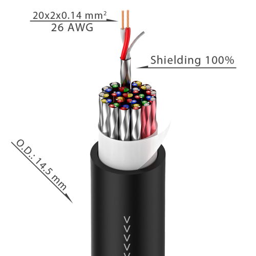 Kabel wieloparowy Roxtone STBN0804L10