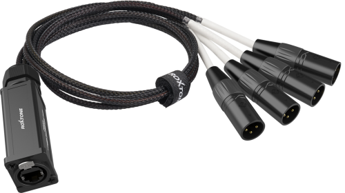 Konwerter adapter DMX męski na RJ45 żeński Roxtone PS4M