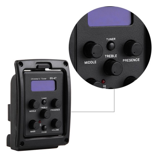 Pickup aktywny do gitary z tunerem zestaw Kera Audio EQ-4T