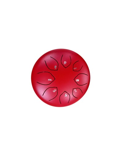 Tongue drum premium jewel print 6" 8 ton Hluru TOY8-6-Red
