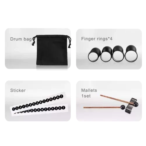 Tongue drum 6" 8 ton Hluru TP8-6-InkBlack