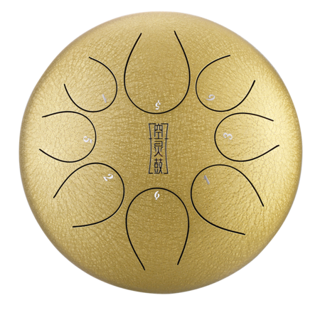 Round tongue drum Bębenek językowy 12" 8 ton Hluru - Złoty