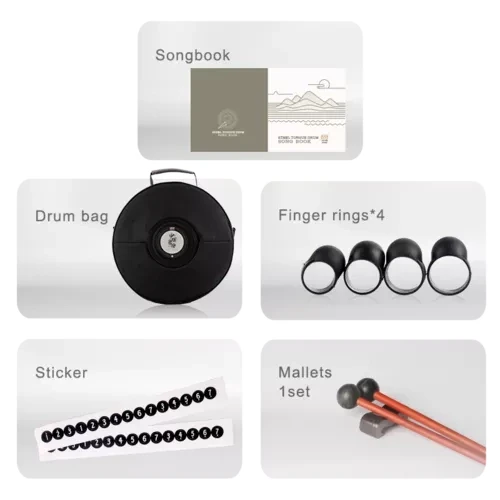 Round tongue drum 12" 8 ton Hluru TY8-12-Gold