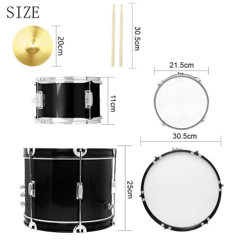 Zestaw perkusyjny dla dzieci Kera Audio ZPD-3-Black