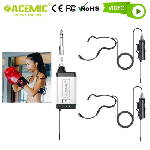 Bezprzewodowy wodoodporny system mikrofonowy Acemic Q2/H2