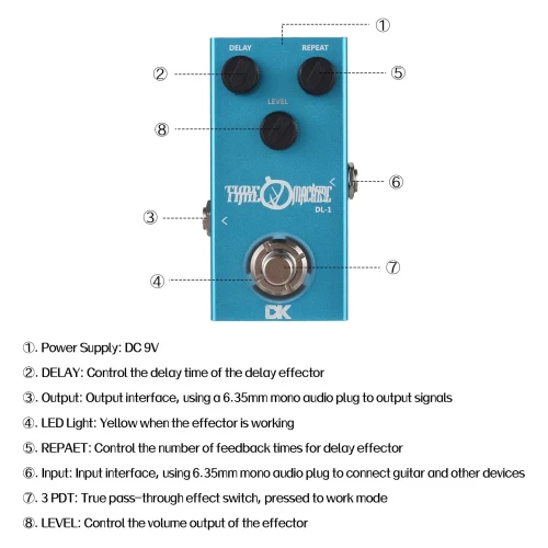 Efekt do gitary Delay DK Technology DL-1