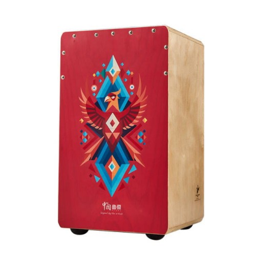 Cajon Hluru VB42CN-HR Drewniany Malowany Przód Struny