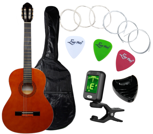 Gitara Klasyczna 4/4 Eko CS10 + Stroik Kostki Pokrowiec Struny