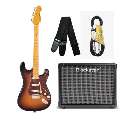 Gitara Elektryczna Stratocaster Vintage V6MSSB + Wzmacniacz Blackstar ZESTAW