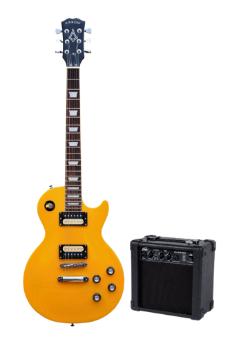 Gitara Elektryczna Arrow Riffster LP22 Pumpkin + Peavey Backstage II
