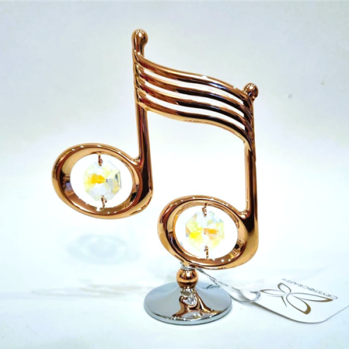 Figurka Nutki z kryształami Bohemia – czerwone złoto, 9,5 cm