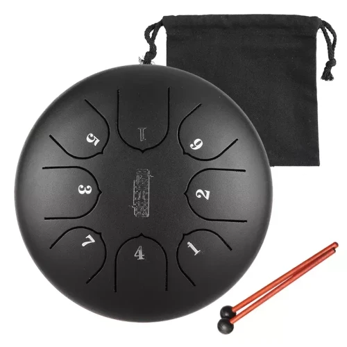 Tongue drum lotus children 6" 8 ton Hluru-Huashu TC8-6-InkBlack